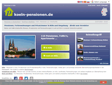 Tablet Screenshot of koeln-pensionen.de